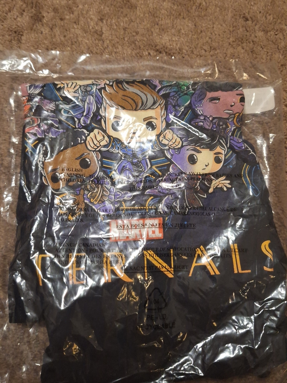 Marvel Eternals  Graphic Tee - Black with Multicolor Art / XL